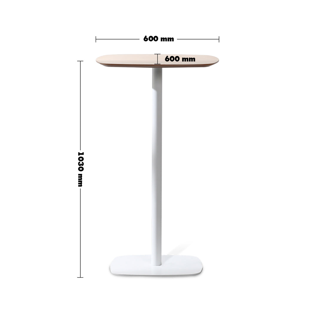Minimalist Wood Bar Table FANE Size Chart