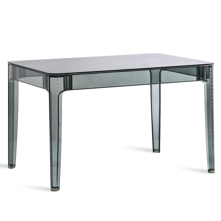Modern Tempered Glass Dining Table CIELO S White Background