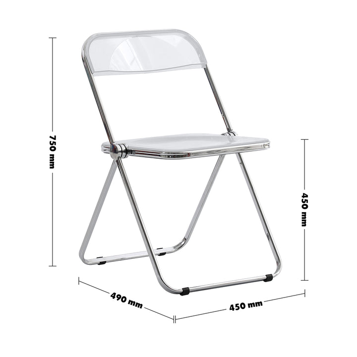 Scandinavian Plastic Foldable Office Chair FIKAS Size Chart