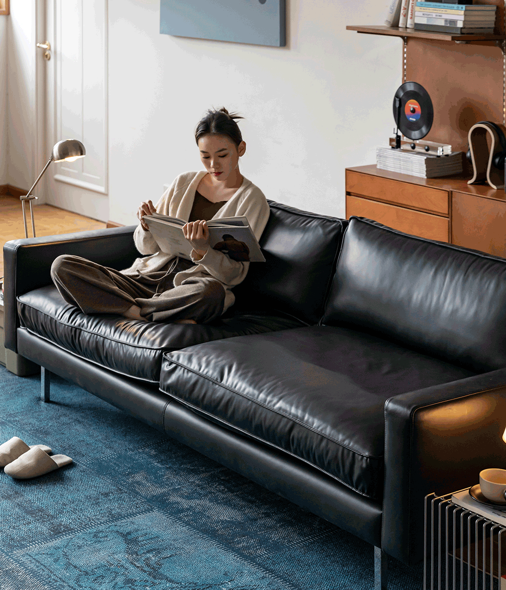 Minimalist Microfiber Leather 1 Seater Sofa UNIQUE Good to Know - 4