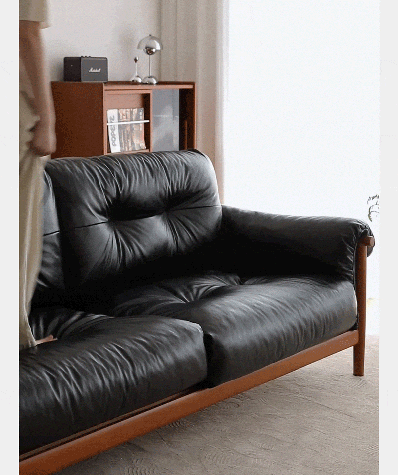 Bauhaus Chenille Velvet Fabric Boxwood 3 Seater Sofa OPEN BACKED Good to Know - 4