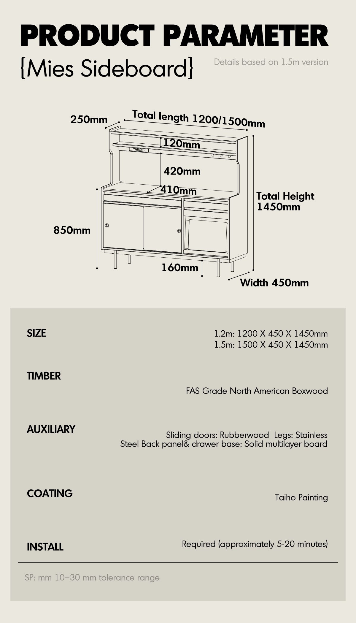 Bauhaus Sintered Stone Storage Side Cabinet MIES More Details and Instruction_10