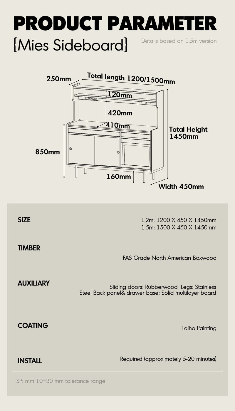 Bauhaus Sintered Stone Storage Side Cabinet MIES More Details and Instruction_10