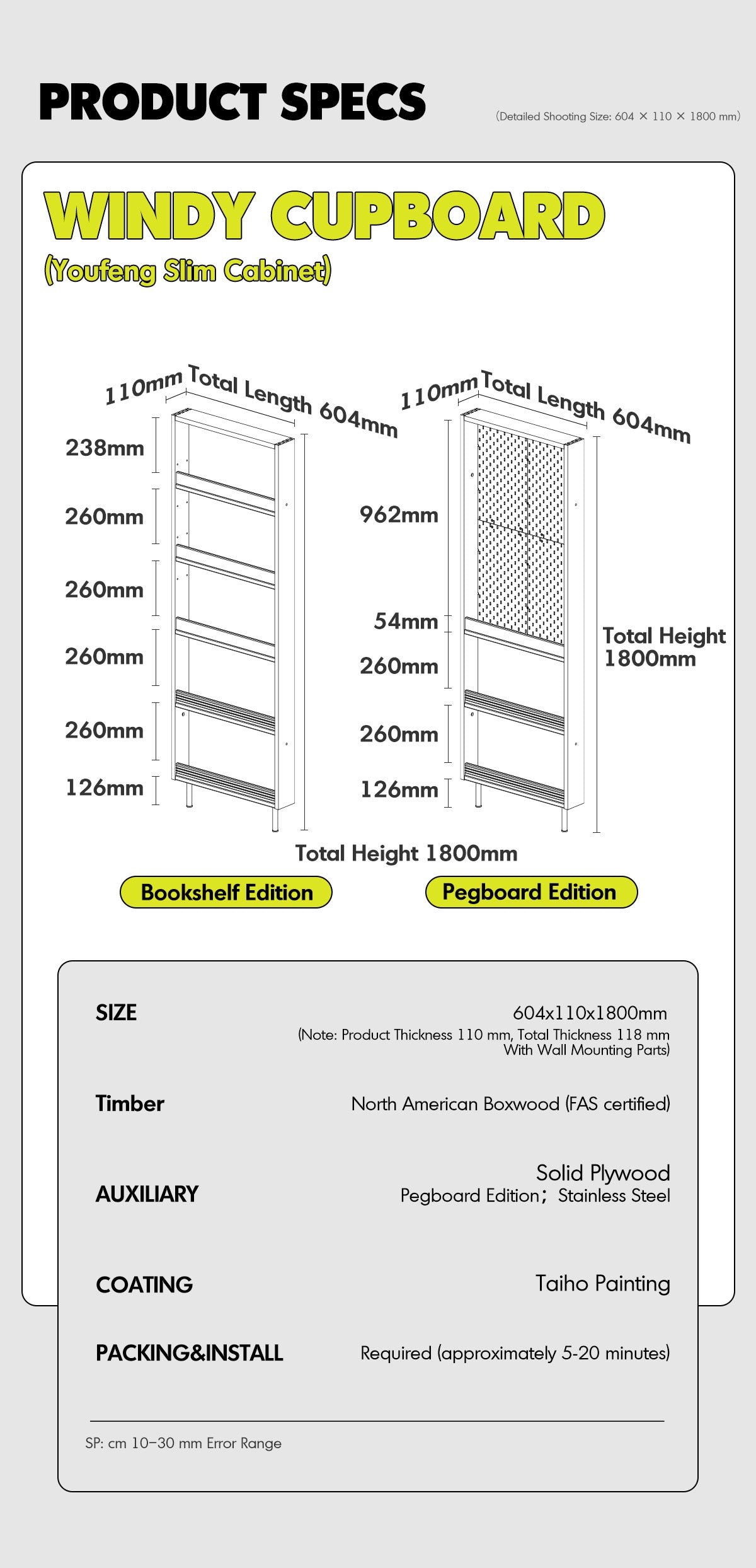 Bauhaus Boxwood Wall Shelf Bookshelf SLIMO More Details and Instruction_8