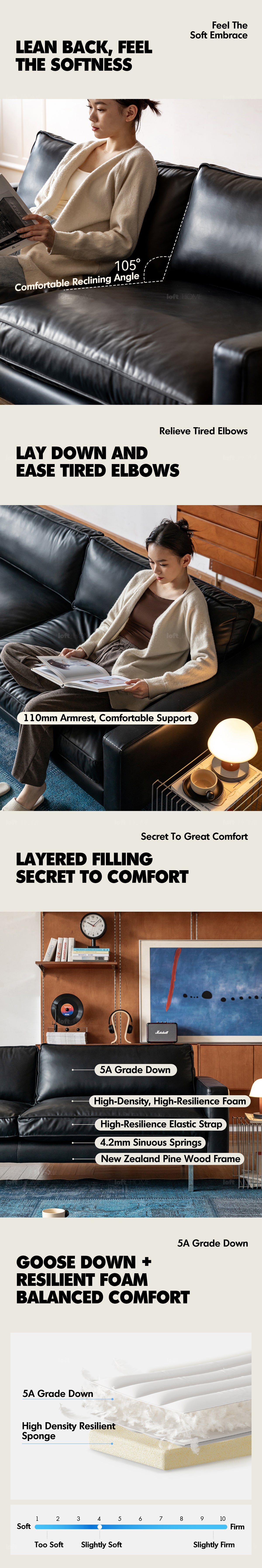 Minimalist Microfiber Leather 1 Seater Sofa UNIQUE Good to Know - 5