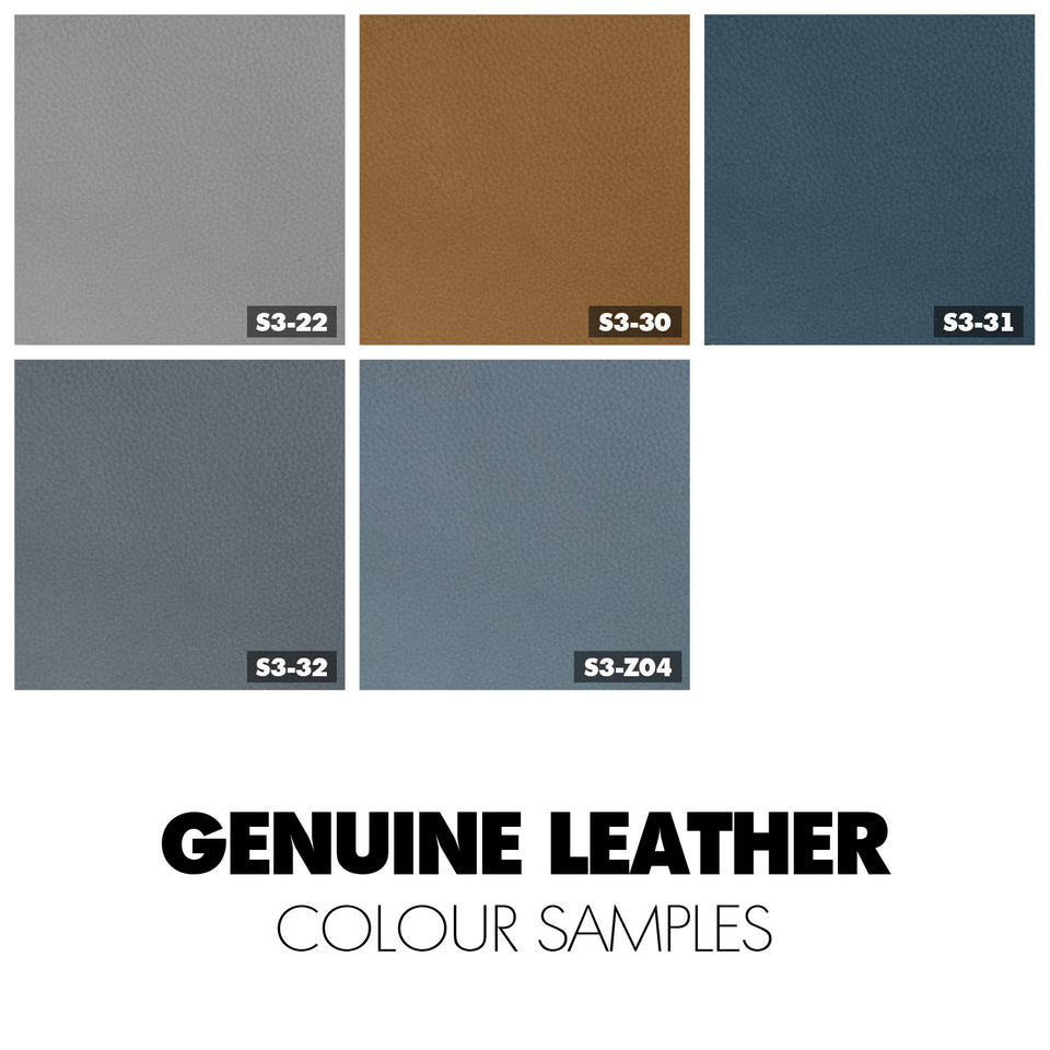 Modern Genuine Leather Electric Recliner 3 Seater Sofa CARLOS Color Swatches