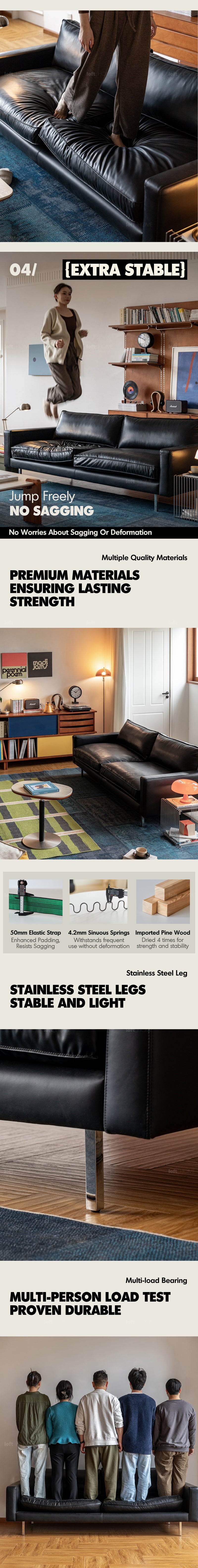 Minimalist Microfiber Leather 1 Seater Sofa UNIQUE Good to Know - 7