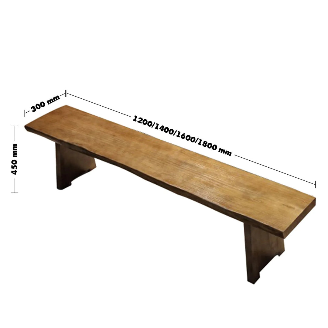 Industrial pine wood live edge dining bench whole solid wood size charts.