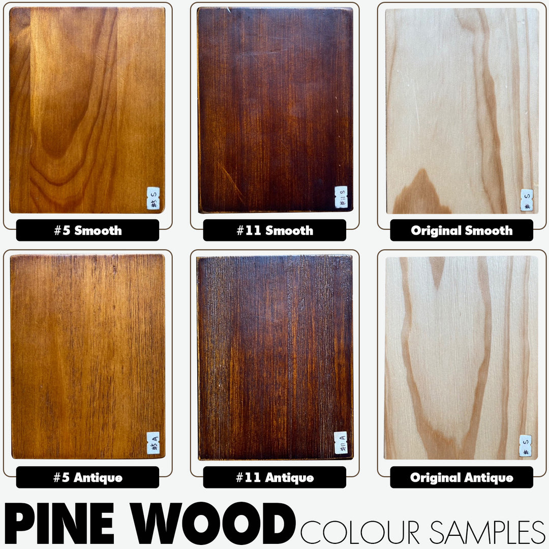 Industrial Pine Wood Dining Table U SHAPE Color Swatch