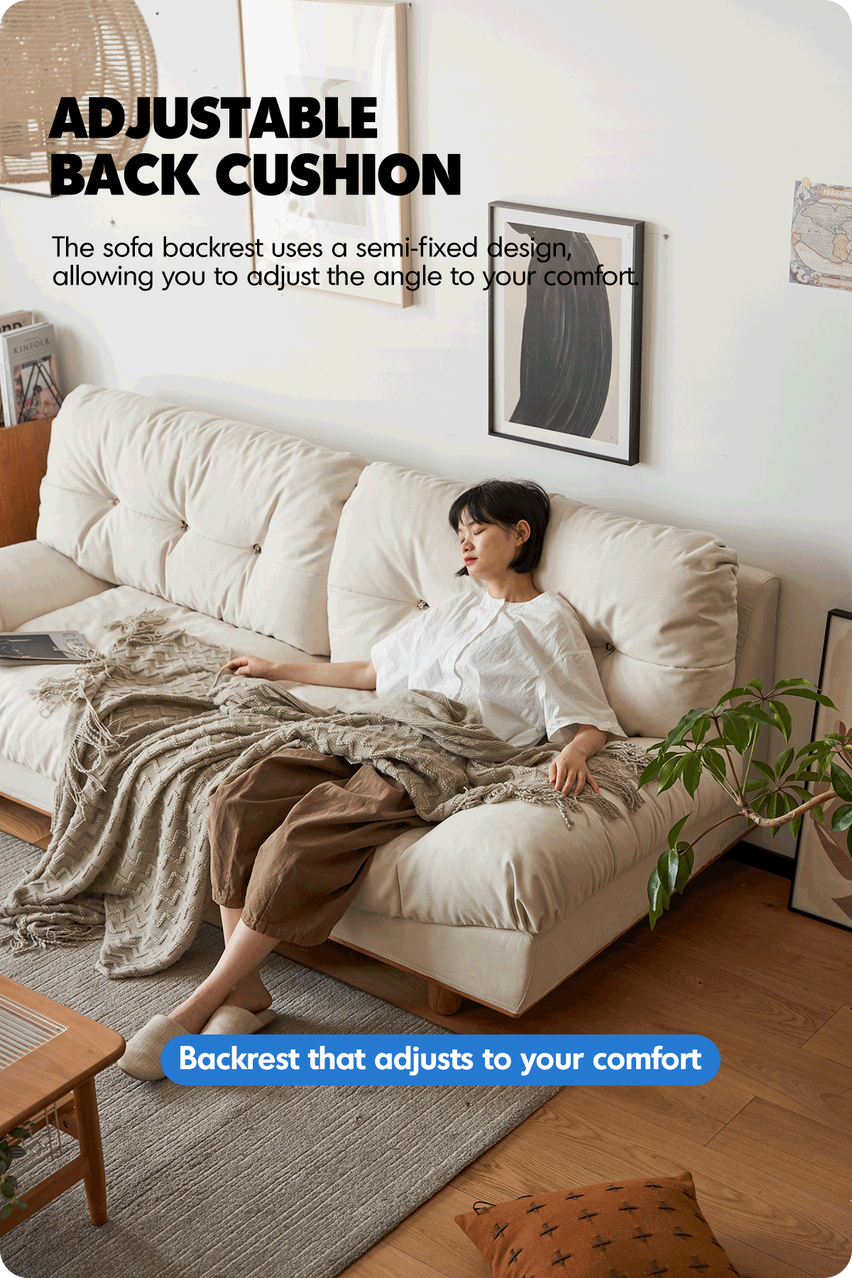 Scandinavian Cat Scratch Resistant Fabric 2 Seater Sofa NIMBUS Good to Know - 2
