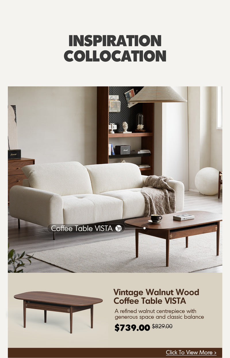 Minimalist Chenille Velvet Fabric 4 Seater Sofa DRIFT Good to Know - 15