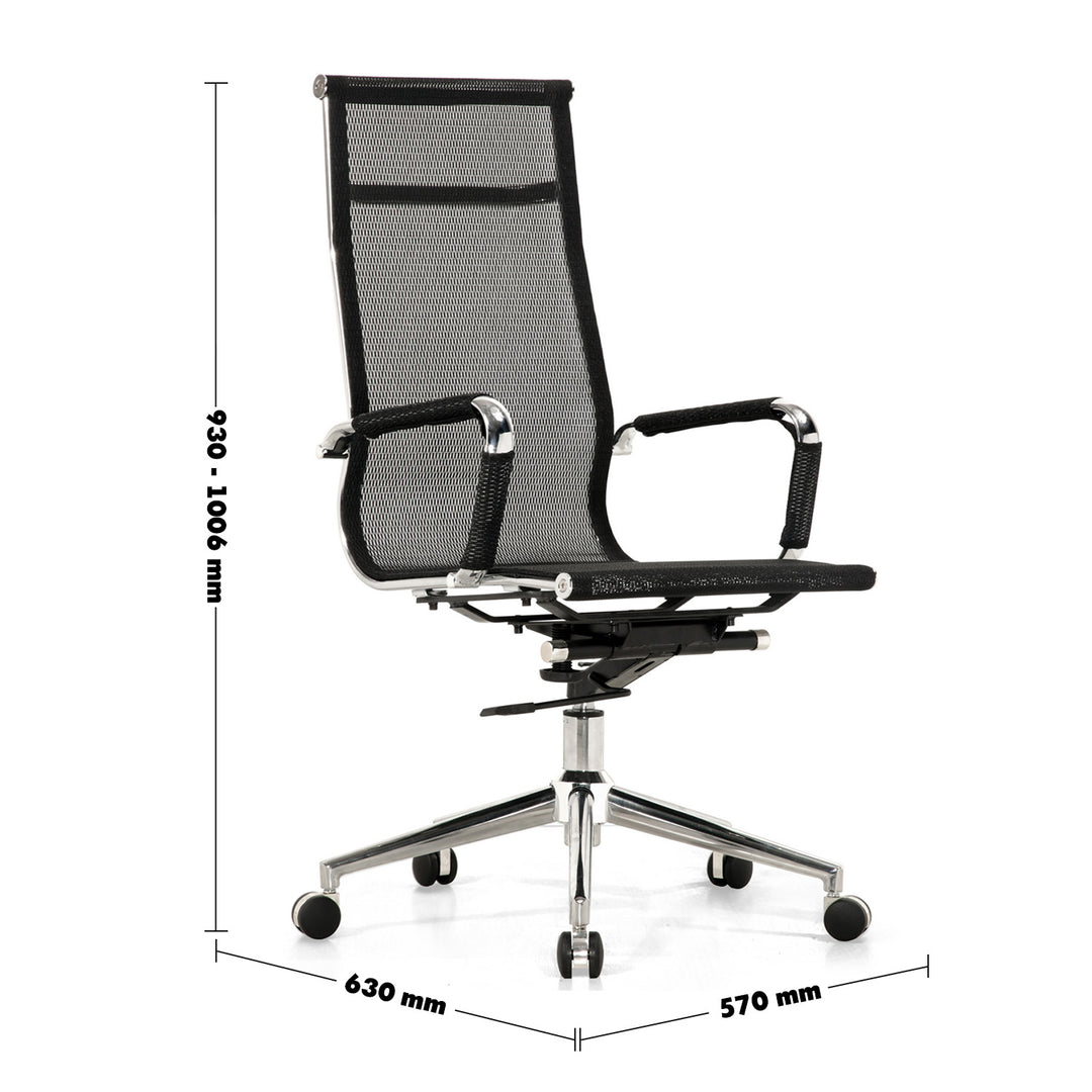 Modern Mesh Office Chair IVES Size Chart
