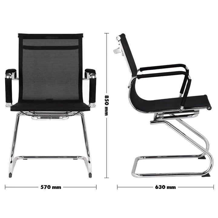 Modern Mesh Meeting Office Chair IVES Size Chart