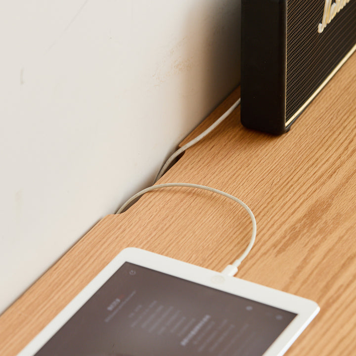 Scandinavian oak wood tv console lyne conceptual design.