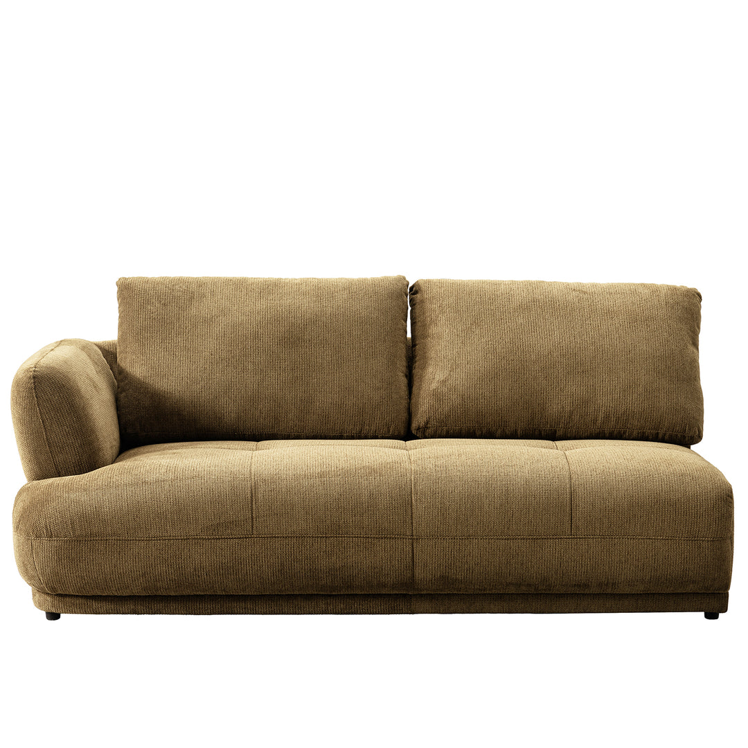 Cream cotton fabric modular l shape sectional sofa 3+l mossy conceptual design.
