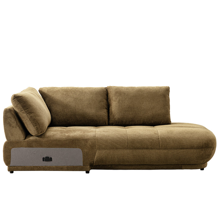 Cream cotton fabric modular l shape sectional sofa 3+l mossy detail 1.