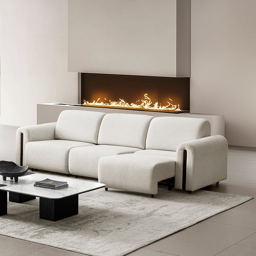 Minimalist Mixed Weave Fabric Electional Sectional 3 Seater Sofa Bed PLAINA Good to Know Preview-1