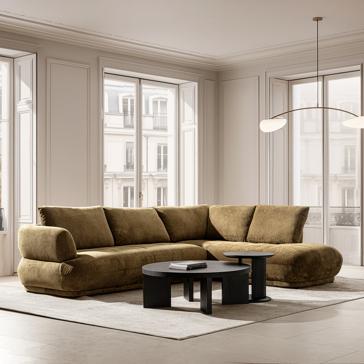 Cream Cotton Fabric Modular L Shape Sectional Sofa 3+L MOSSY Good to Know Preview-1