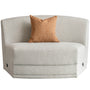 Modern Boucle Fabric Modular Armless 1 Seater Sofa CURVA