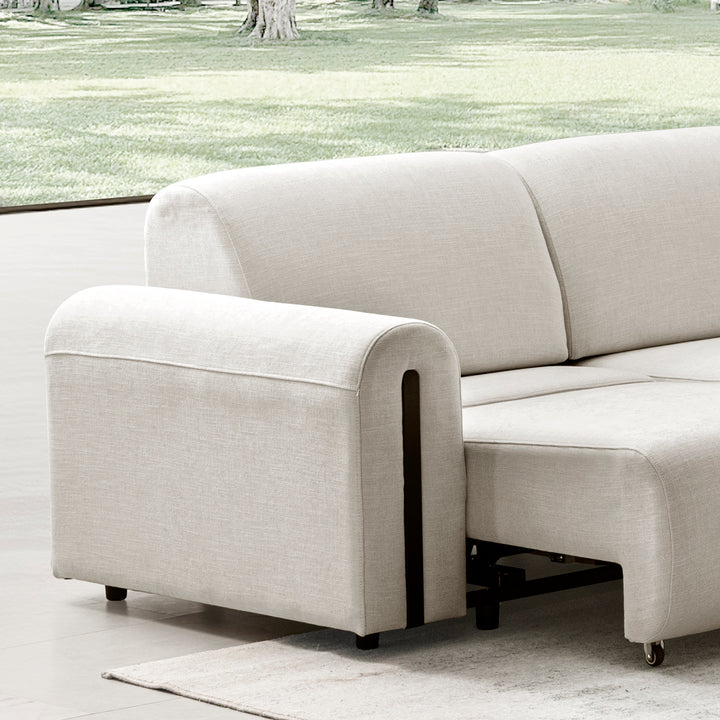 Modern mixed weave fabric electional sectional 2 seater sofa bed plaina color swatches.