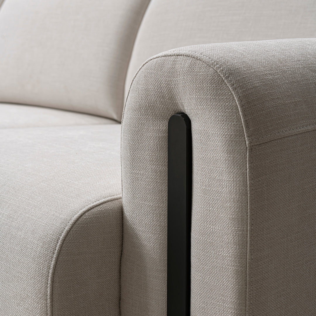 Modern mixed weave fabric electional sectional 2 seater sofa bed plaina material variants.