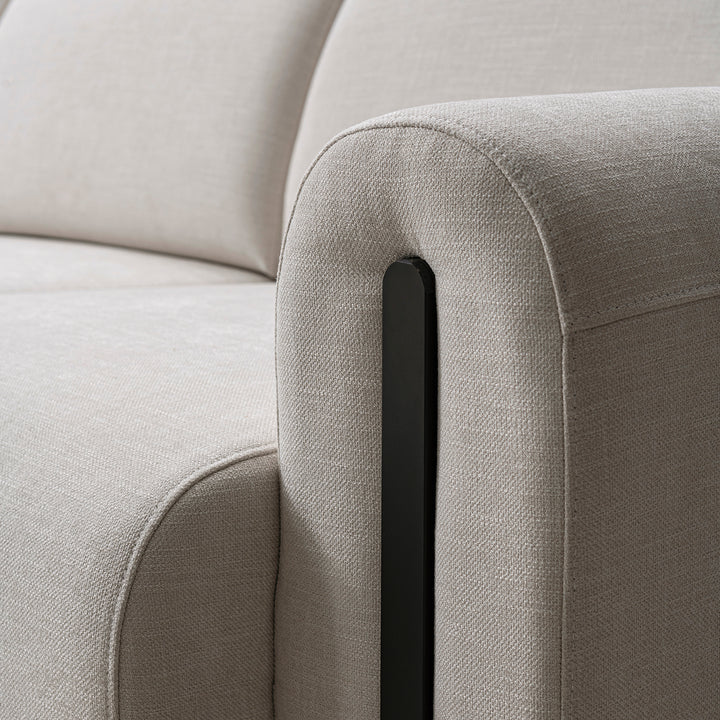 Modern mixed weave fabric electional sectional 2 seater sofa bed plaina material variants.