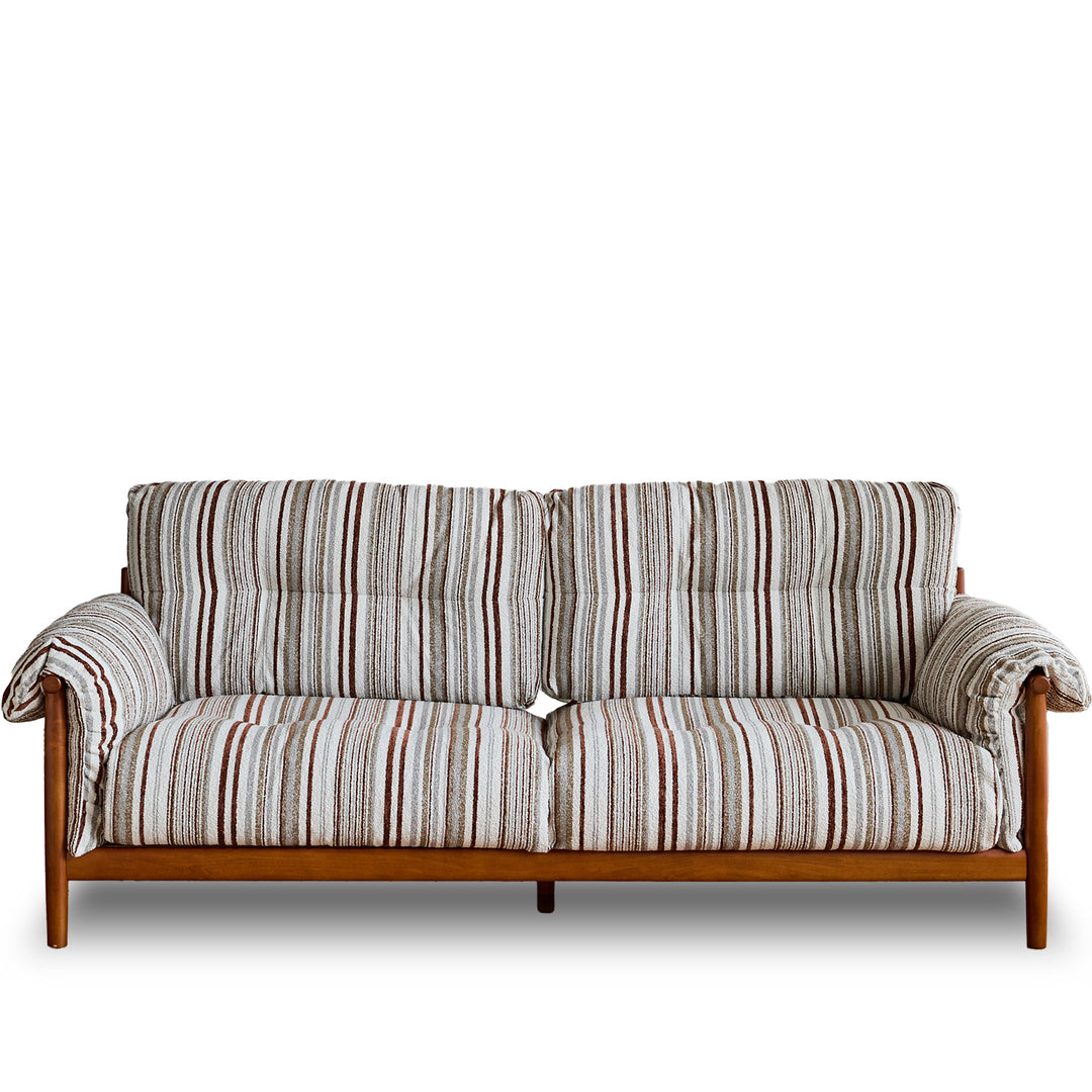 Scandinavian chenille velvet fabric boxwood 3 seater sofa open backed situational feels.
