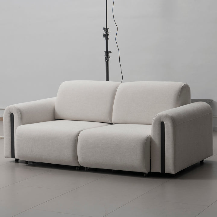 Modern mixed weave fabric electional sectional 2 seater sofa bed plaina in details.