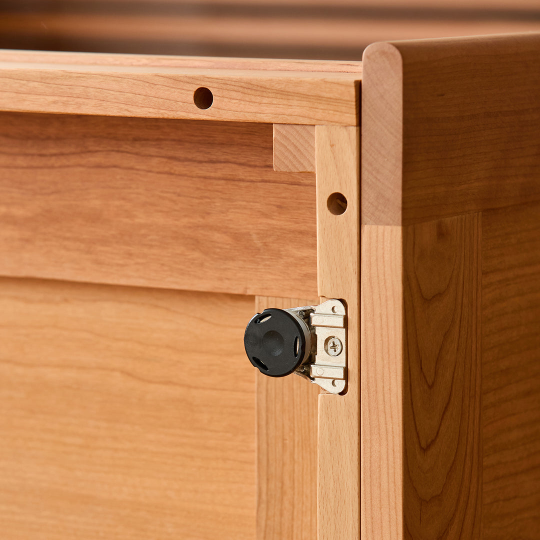 Scandinavian cherry wood sliding door wardrobe kangaroo situational feels.