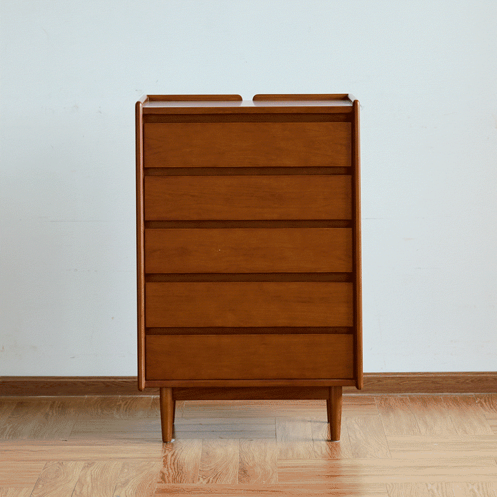 Vintage boxwood chest of drawers vista in real life style.