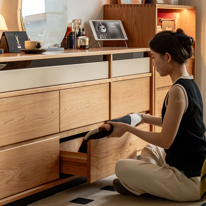 Scandinavian Cherry Wood Chest Of Drawers TIMELESS 9
