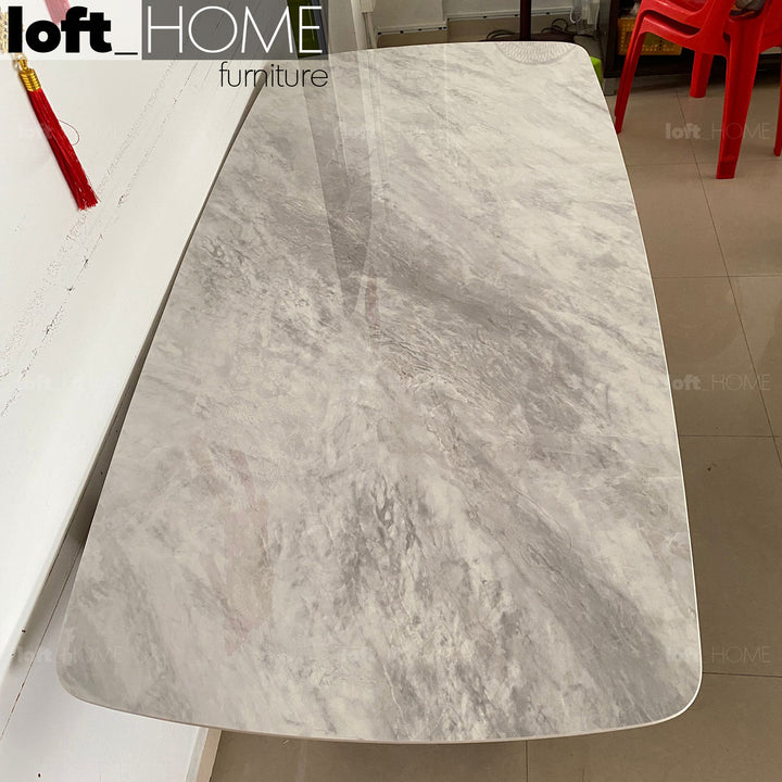 Modern Sintered Stone Dining Table ALEX Situational