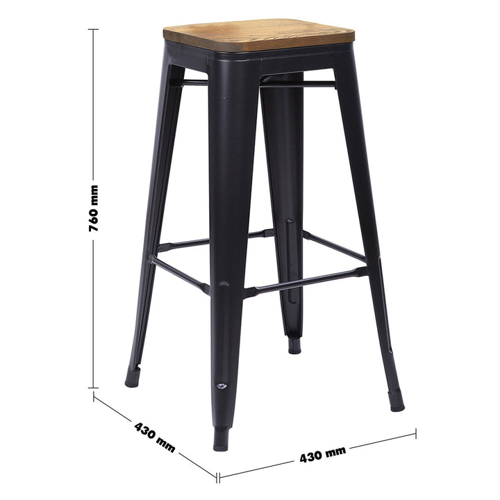 (Fast Delivery) Industrial Elm Wood Bar Stool SANCTUM X Layered