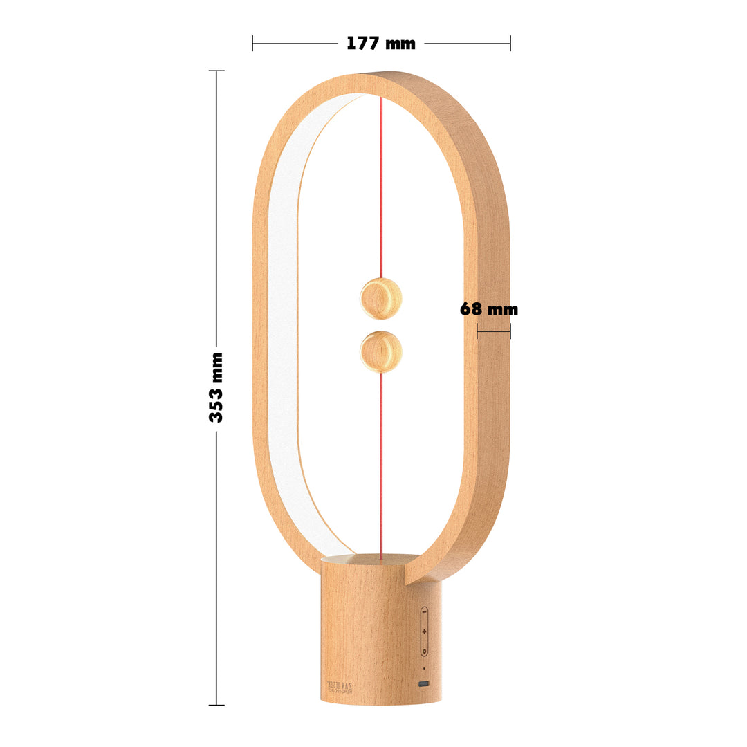 Modern Wood Grain Charing Table Lamp HENG L Size Chart