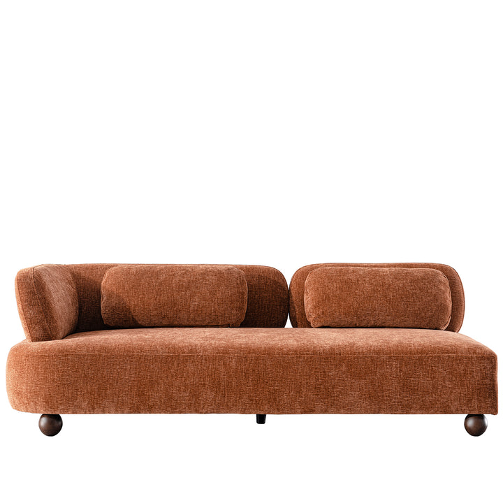Cream velvet fabric modular corner 3 seater sofa bubba detail 1.
