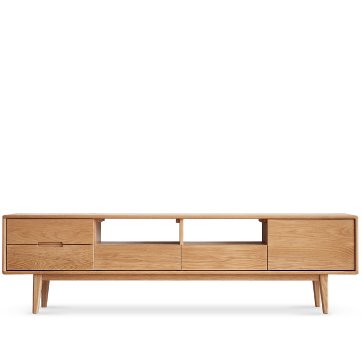 Scandinavian oak wood tv console berry environmental situation.