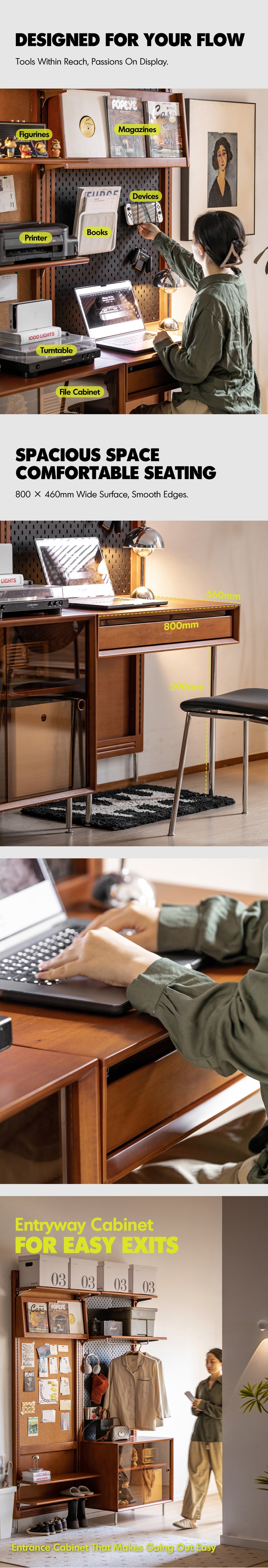 Bauhaus Boxwood Modular Hanging Wall Shelf System MUSE ENTRYWAY Good to Know - 17