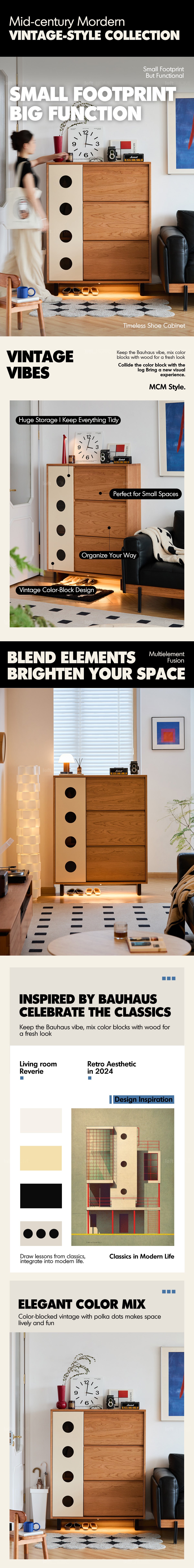 Scandinavian Cherry Wood Shoe Cabinet TIMELESS Good to Know - 1