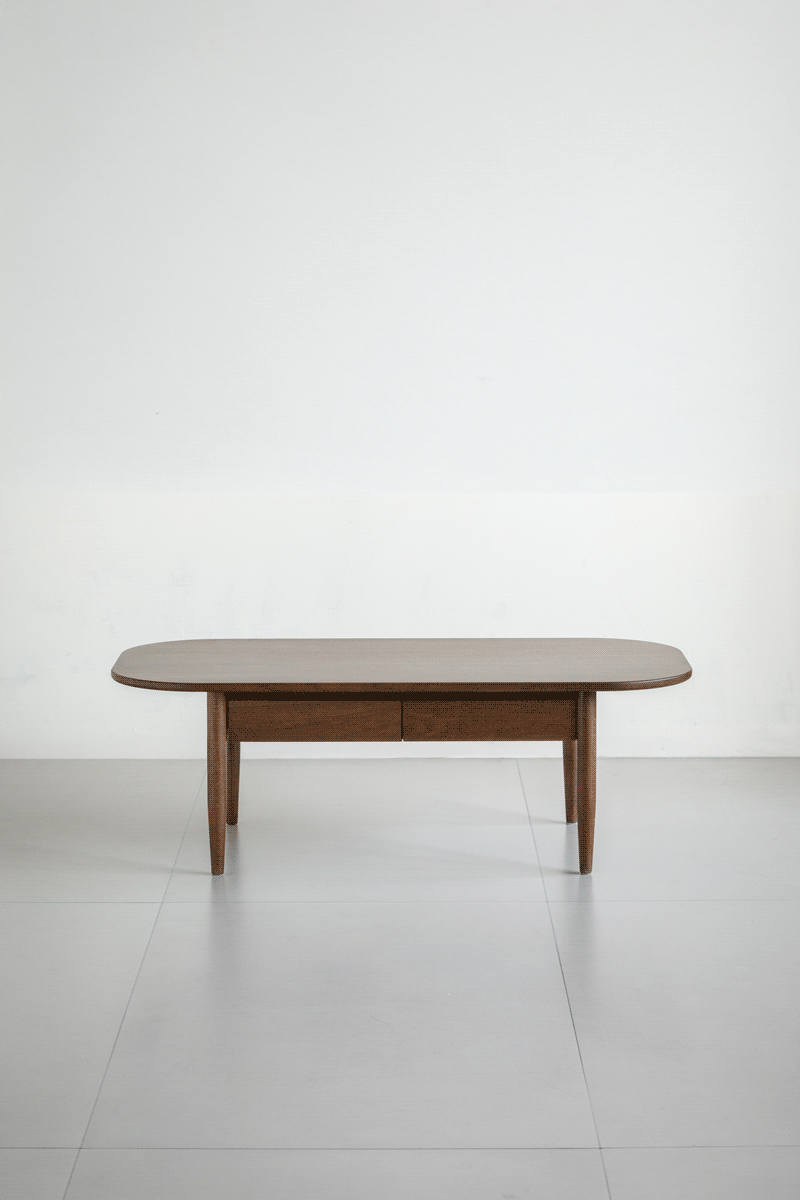 Vintage Walnut Wood Coffee Table VISTA