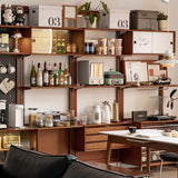 Bauhaus boxwood modular hanging wall shelf system muse dining primary product view.