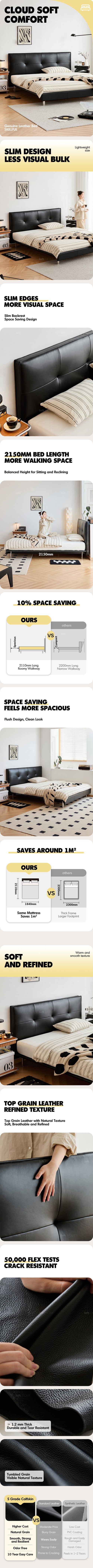 Bauhaus Genuine Leather Bed SKILLFUL Good to Know Preview-1