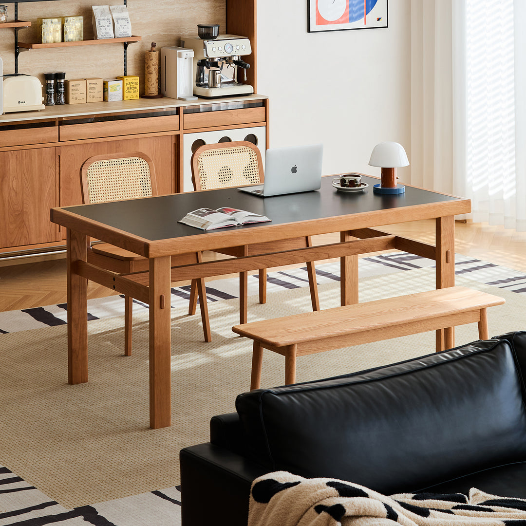 Scandinavian sintered stone dining table geshan primary product view.