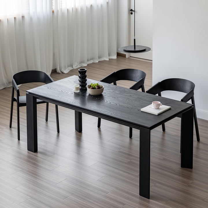 Minimalist ash wood dining table kor primary product view.