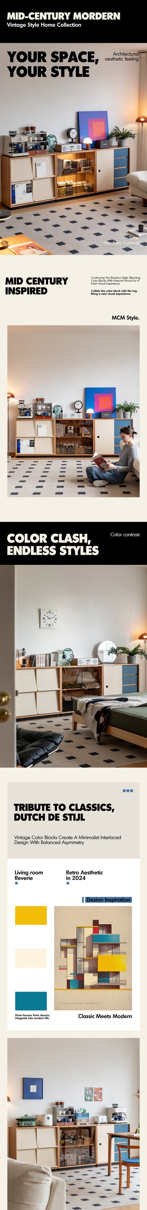 Bauhaus Cherry Wood Modular Cabinet TIME Good to Know Preview-1