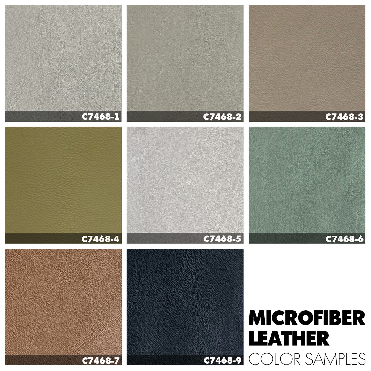 Modern Microfiber Leather 2 Seater Sofa MIRO Color Swatches