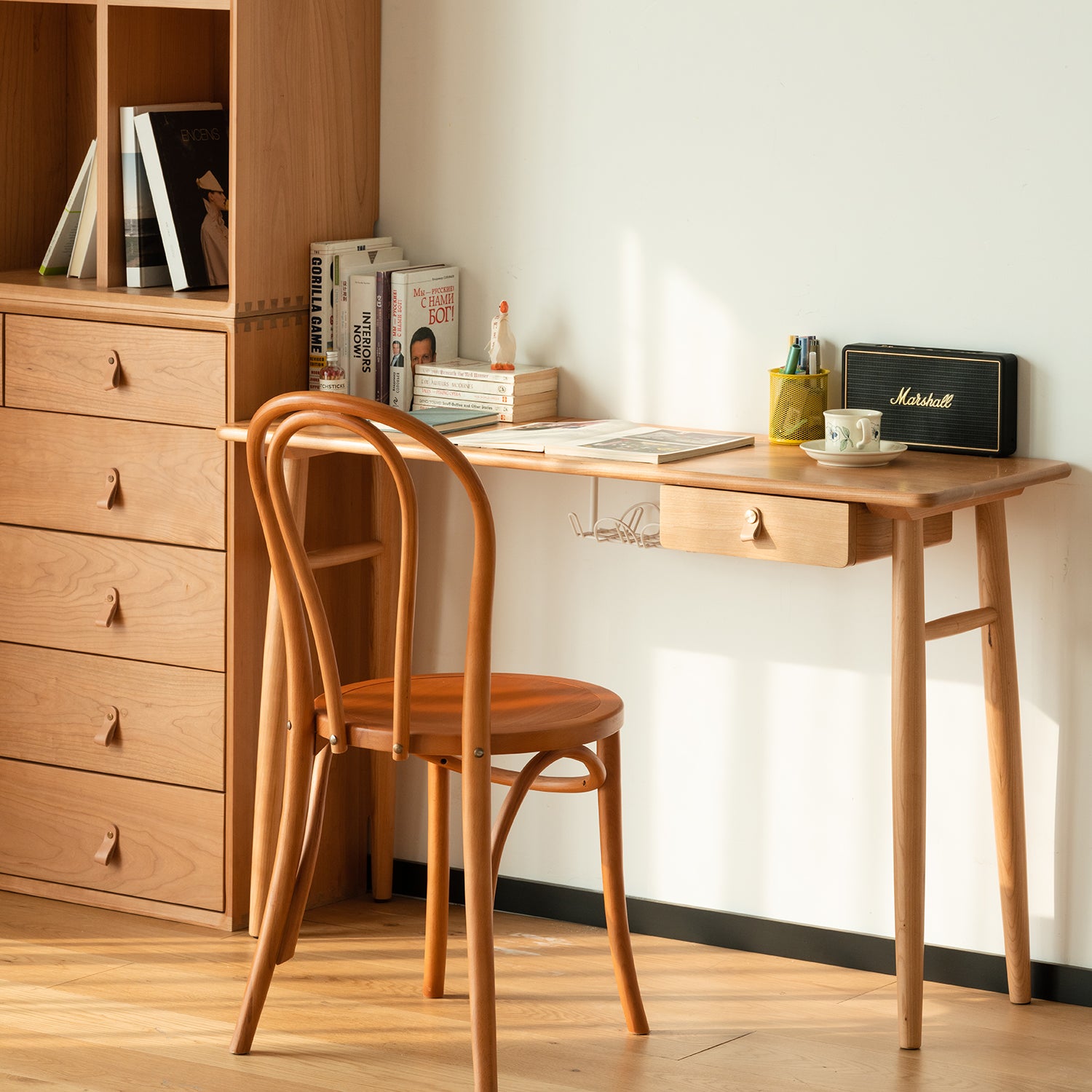 Scandinavian Cherry Wood Study Table KASHIMA – LOFT HOME