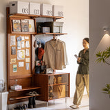 Bauhaus boxwood modular hanging wall shelf system muse entryway primary product view.
