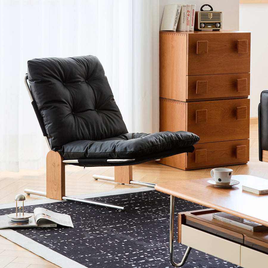 Scandinavian microfiber leather 1 seater sofa chair tessidi primary product view.