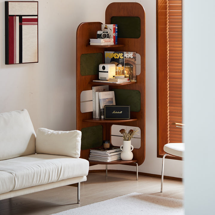 Vintage boxwood corner shelf strato primary product view.