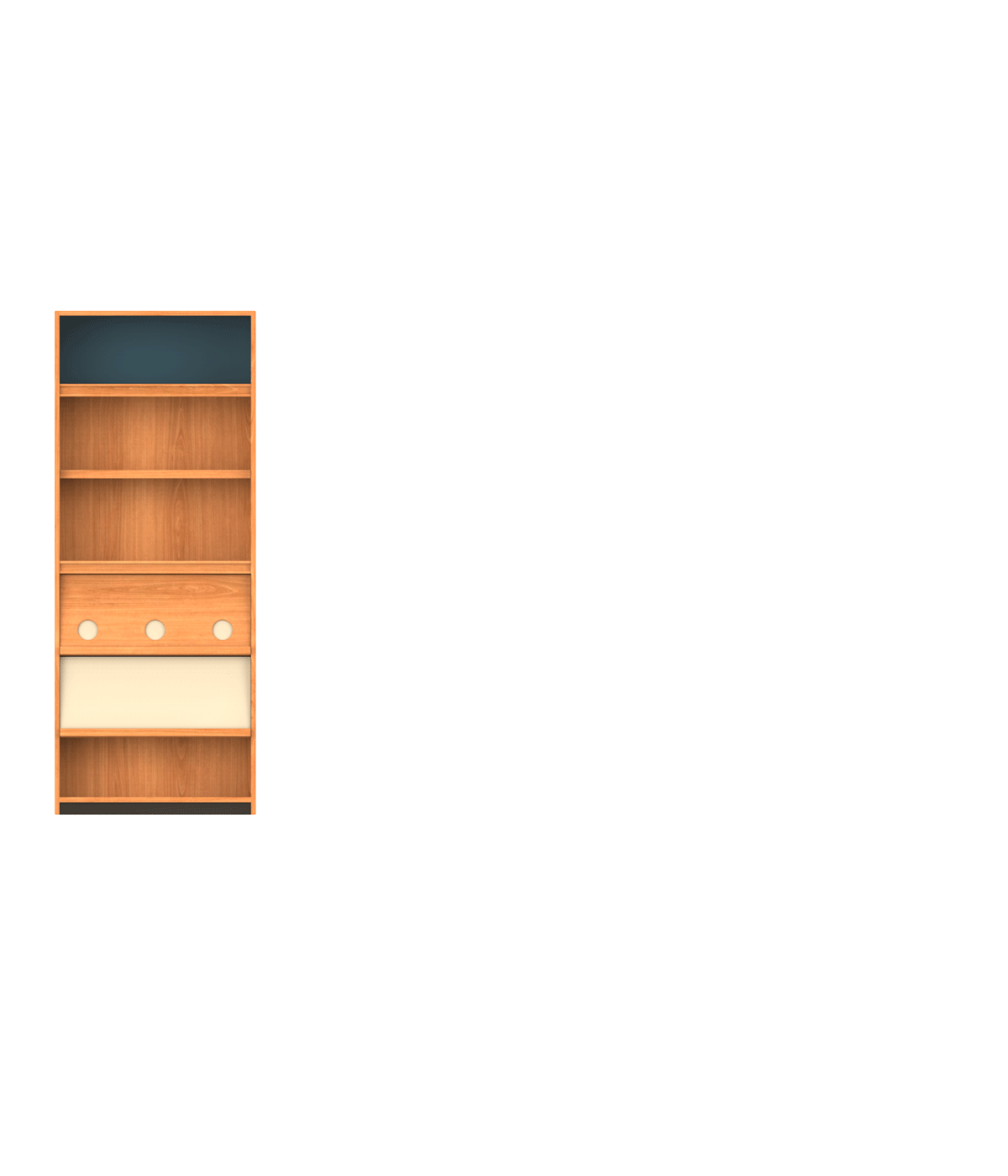 Scandinavian Cherry Wood Bookshelf TIME Good to Know - 2